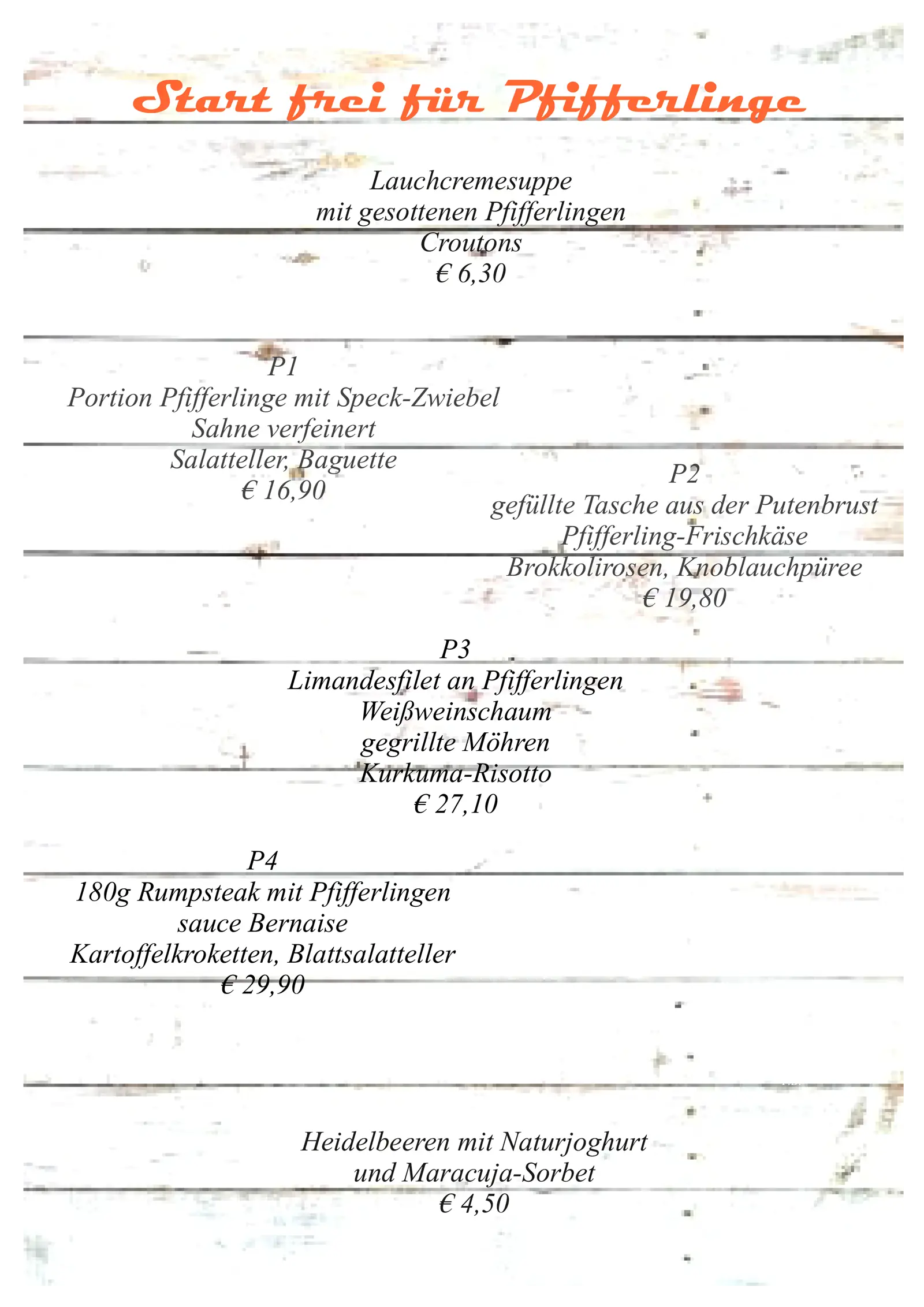 Pfifferlingskarte 2026